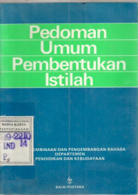 Pedoman umum pembentukan istilah