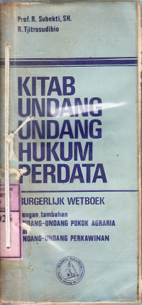 Image of Kitab Undang-Undang Hukum Perdata : R. Subekti, Tjipto Sudibyo ( Penerjemah )