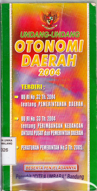 Undang-undang otonomi daerah 2004