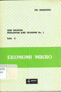 Ekonomi Mikro : Boediono
